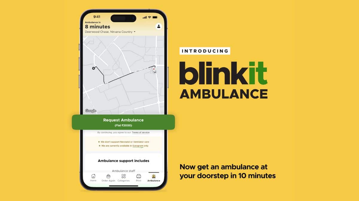 BlinkIt ambulance service, BlinkIt emergency response, 10-minute ambulance India, quick commerce India, BlinkIt medical service