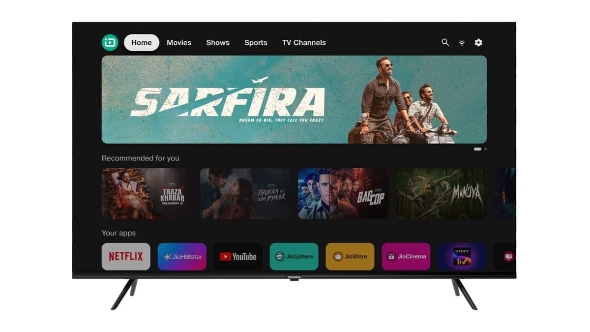 Thomson QLED TV, Thomson 43-inch TV, JioTele OS TV, Thomson Smart TV India, AI-powered TV, 40W stereo speakers, Thomson TV price, Thomson TV specs, OTT recommendations TV, live channels TV