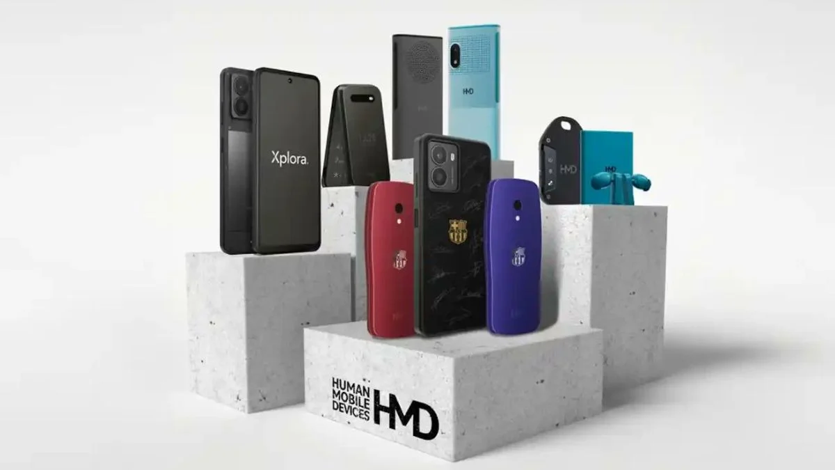 HMD Fusion X1, HMD Barça Fusion, HMD Barça 3210, HMD Amped Buds, HMD 2660 Flip, HMD MWC 2025 launch, HMD Fusion X1 specs, reverse-charging earbuds, 108MP AI camera phone, HMD new phones 2025.