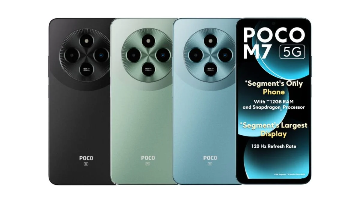 POCO M7 5G, POCO M7 5G India launch, POCO M7 5G price, POCO M7 5G specs, Snapdragon 4 Gen 2 phone, POCO M7 5G Flipkart sale, POCO M7 5G features, POCO M7 5G colors, POCO M7 5G vs POCO M6, POCO M7 5G availability.